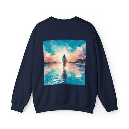 Jesus walks on water sweatshirt